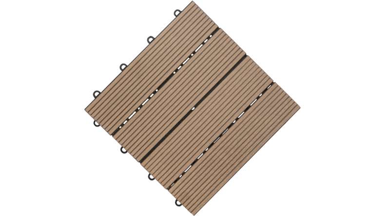 planeo carrelage terrasse composite - brun 30x30 cm - 6 pcs.
