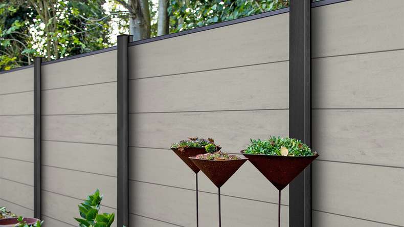 planeo Gardence Strong XL - Clôture composite à emboîter Standard BiColor Blanc