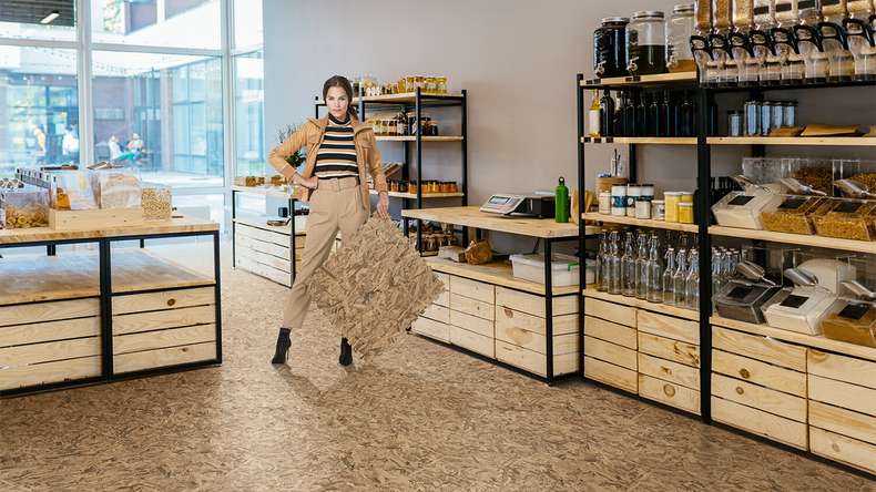 Revêtement de sol industriel Gerflor - Creation 70 Connect Osb Natural (36900091)