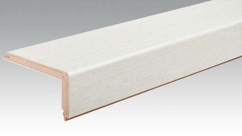 Profilé MEISTER de nez de marche en parquet Profilé en L Chêne harmonieux blanc polaire 9008