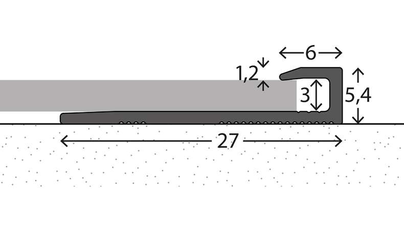 planeo Profilé de finition 112 - 270 cm