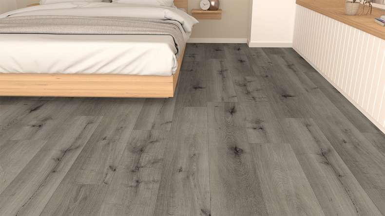 SKAVA rigide Sol PVC clipsable - Home Grey Oak | isolation phonique intégrée (LO-1090)