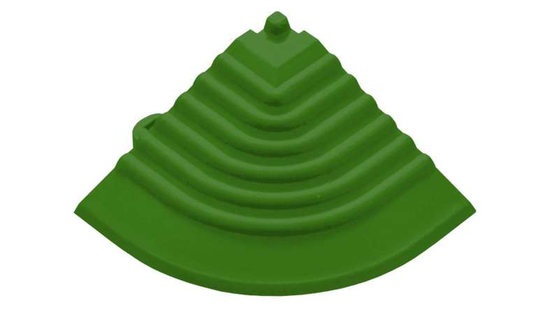 planeo élément d'angle pour carreaux de terrasse à clipser 30 x 30 cm - vert