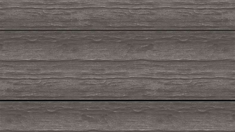 planeo ANTIKWoodline - Lame de terrasse massif en WPC CoEx - Gris foncé 3 m - rustique/brossé lisse