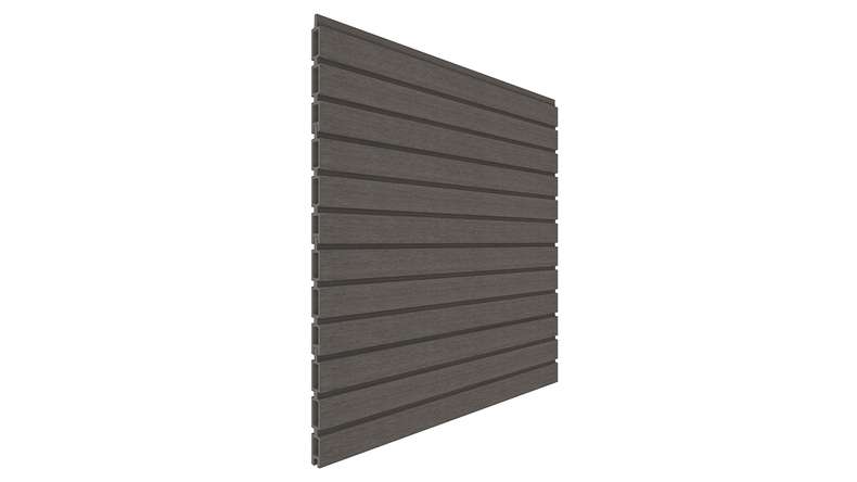 planeo LINEA - WPC CoEx Clôture à emboîter Rhombus gris foncé 176 x 183