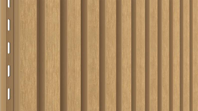 planeo LINEA Slim - Bardage de façade en WPC CoEx, couleur sable, 2900 x 215 mm