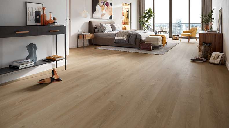 planeo Vinyle à clic rigide - HOMEtec Pro 50 IXPE Breeze Oak | Isolation phonique intégrée (RP-E50-4)