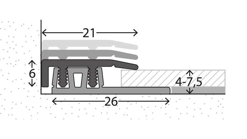 planeo Profilé de finition design 423 - 270 cm