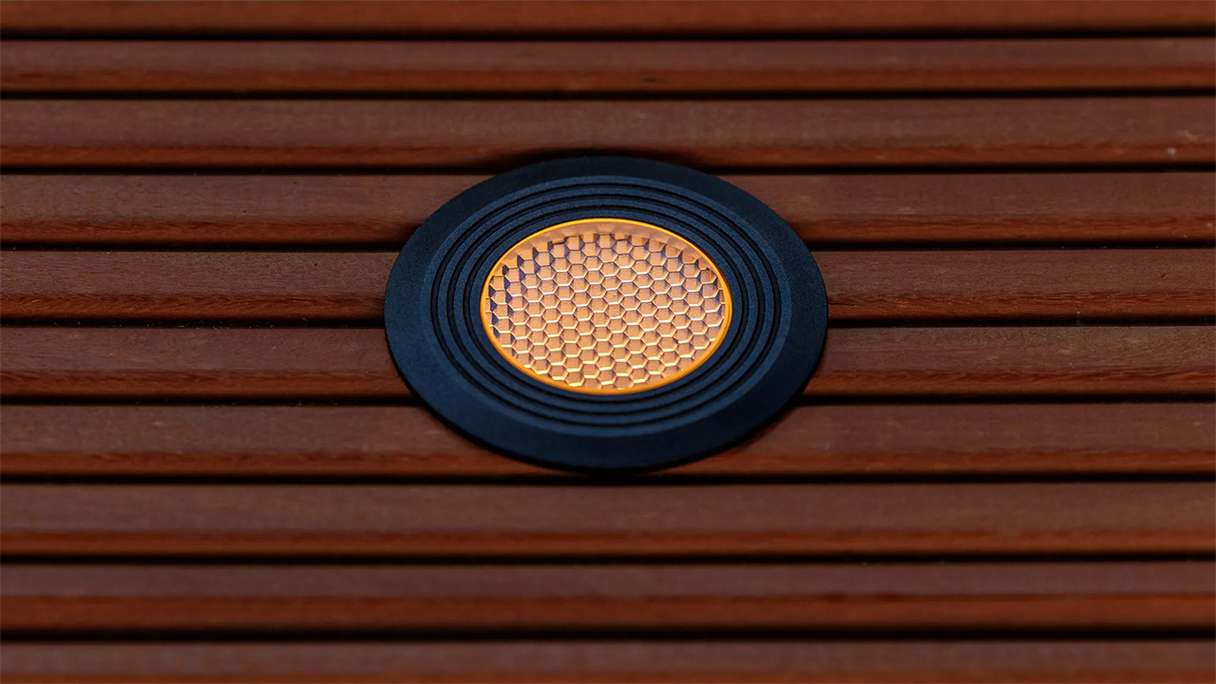 planeo Éclairage de terrasse 12V - Lampe LED encastrée Onyx 60 RA - 1W 23Lumen