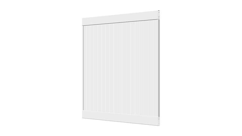 planeo Privara - Clôture PVC à emboîter Blanc - Résistant aux UV | 177 x 178 cm