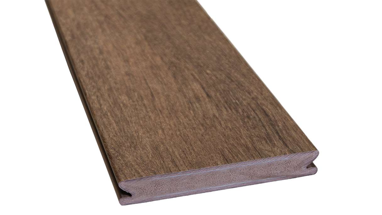 planeo Design Wood - Lame de terrasse BPC massive - Ipé jaunâtre texturé