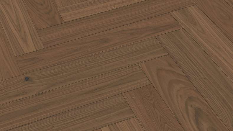 planeo Sol en bois - Noble Wood Noyer Herringbone Notodden | Made in Germany (EDP-4298)
