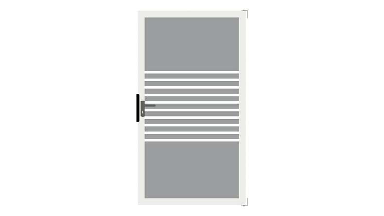 planeo Gardence Flair - Porte DIN gauche bandes avec Cadre aluminium Anthracite 100x180cm
