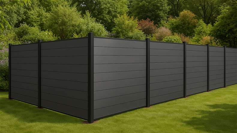 planeo Classic - Clôture à emboîter BPC gris