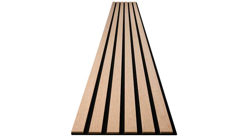 Skaben Panneau acoustique SilentWall Comfort - Chêne brun clair - 250 x 30 cm