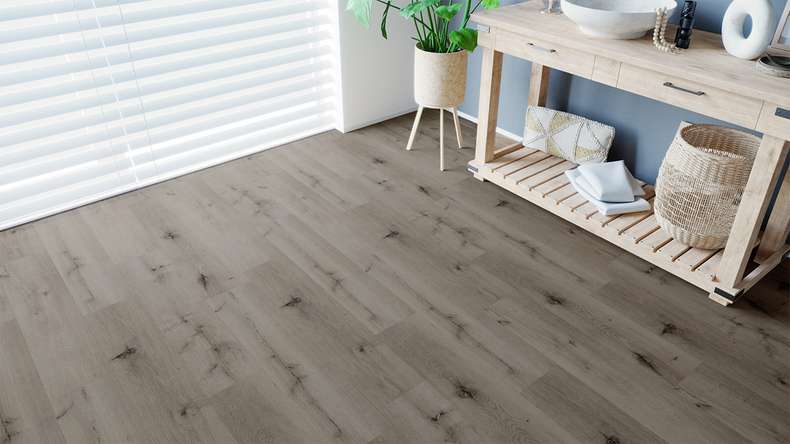 SKAVA rigide Sol PVC clipsable - Home Grey Oak | isolation phonique intégrée (LO-1090)