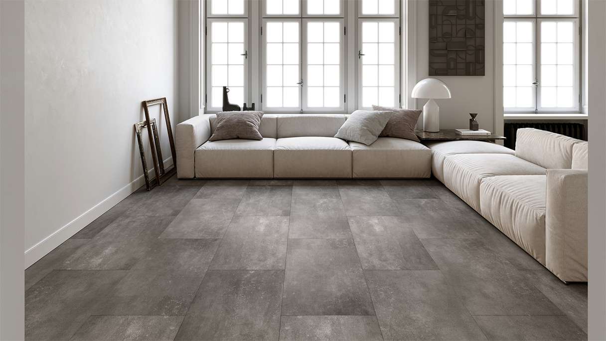 planeo Vinyle à clic rigide - Lunitra IXPE XL carreau ultra mat | Isolation phonique intégrée (MF-101103-IXPE)
