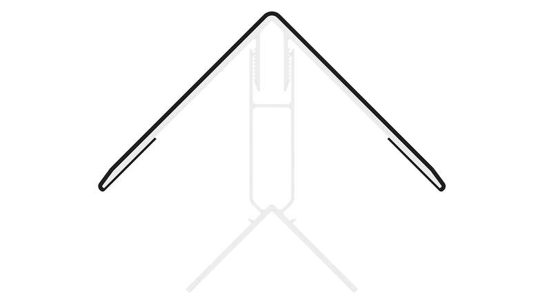 planeo LINEA - Profilé d'angle extérieur en aluminium CoEx noir 3000 x 66 x 66 mm