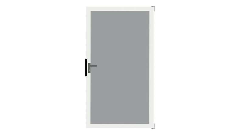 planeo Gardence Flair - Brise vue Verre Porte DIN gauche Satiné avec cadre en aluminium 100 x 180 cm
