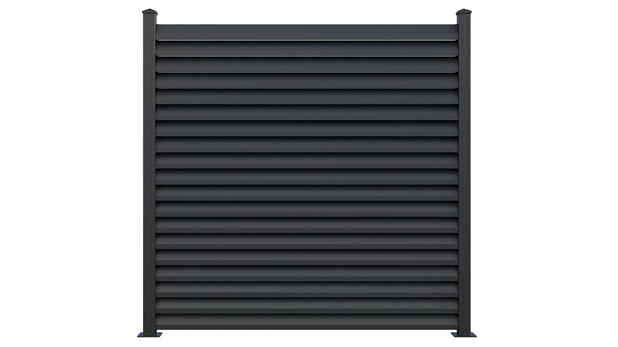 planeo Gardence Metallic Rhombus - Clôture de jardin en aluminium Carré Anthracite | DB703