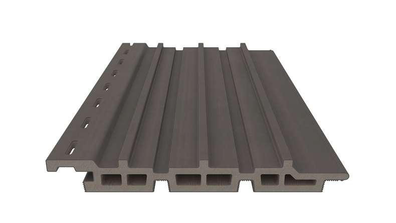 planeo DesignPro - Bardage de façade en WPC gris foncé 2900 x 175 mm