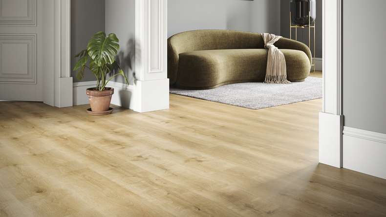 planeo rigide Sol PVC clipsable - SolutionX 2in1 Chêne Classic | Isolation phonique intégrée (ECF-0072)