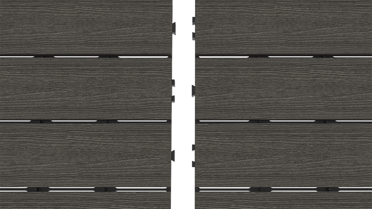 Dalle de terrasse planeo en WPC-CoEx, gris foncé, 90 x 30 cm