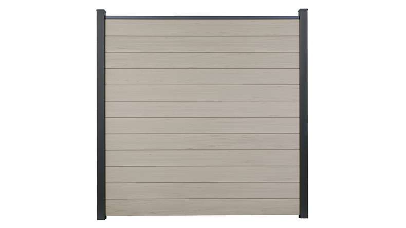 planeo Gardence Strong - Clôture composite Carré BiColor Sable