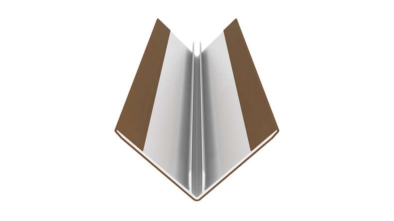 planeo LINEA - Profilé d'angle extérieur en aluminium CoEx « Burma Teak » 3000 x 66 x 66 mm