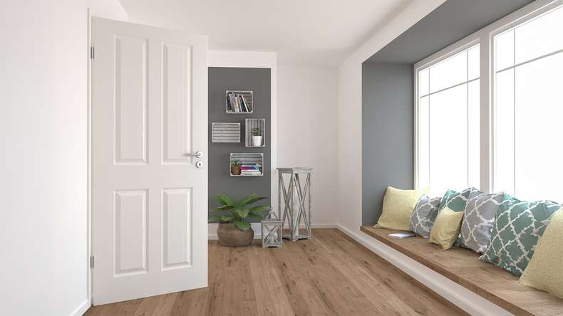 planeo Porte intérieure de style maison de campagne VELA Casa 4F laque blanche 9010 chant arrondi | laqué - 1985 x 610|735|860|985 mm