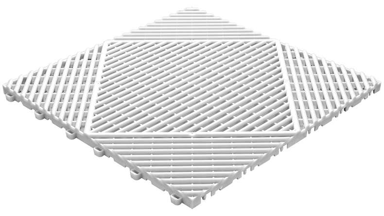 planeo carreau de terrasse en plastique - blanc