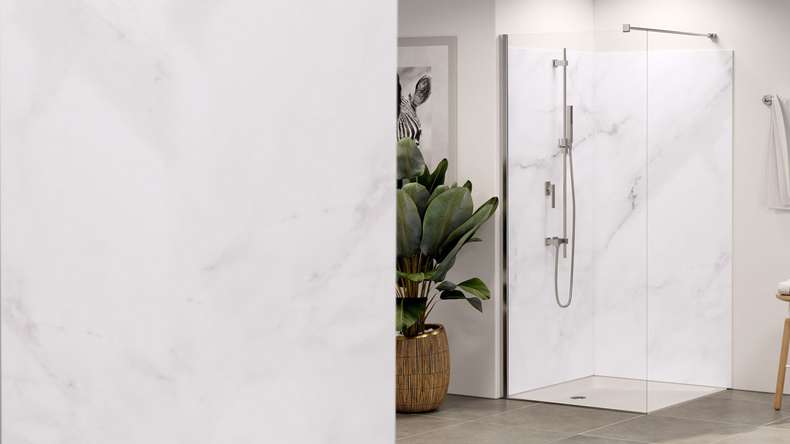 planeo Wallboard - Marble Grey-White Matt - différents formats
