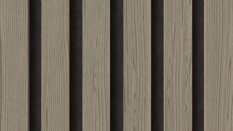 planeo Panneaux acoustiques - chêne gris 2480 x 600 x 21.5 mm | ignifugé