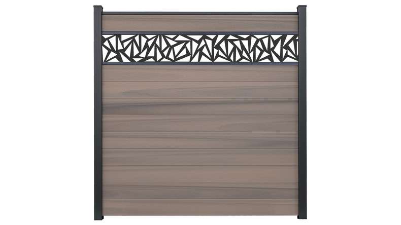 planeo Gardence Strong - Clôture à emboîter BPC Triangle Bi-Color co-ex 180 x 180 cm