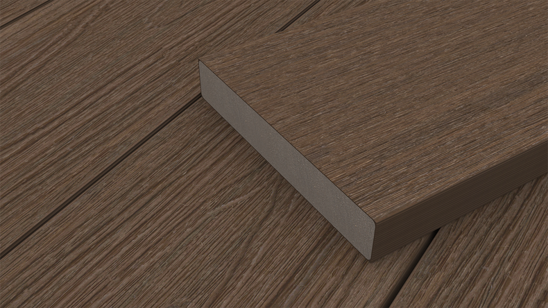 planeo UNIDeck - Lame de terrasse en WPC CoEx, couleur Ipe brun, 3 m - texturée/brossée lisse