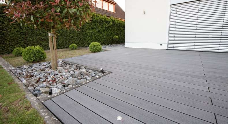 TitanWood Kit complet - 3m structure en bois massive gris clair 9,2m² compris UK alu