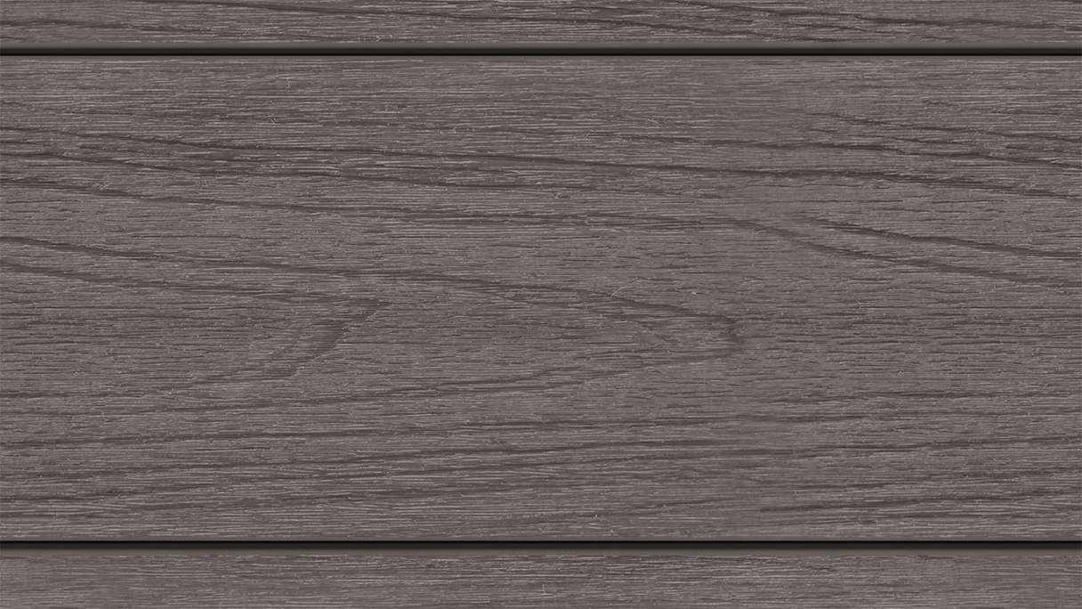 planeo MAXLine Nature - WPC CoEx lame de terrasse XL gainée chambre creuse - gris foncé 3m structuré/lisse brossé