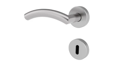 planeo Poignée de porte Edelwerk METRA en acier inoxydable BB Rosace ronde