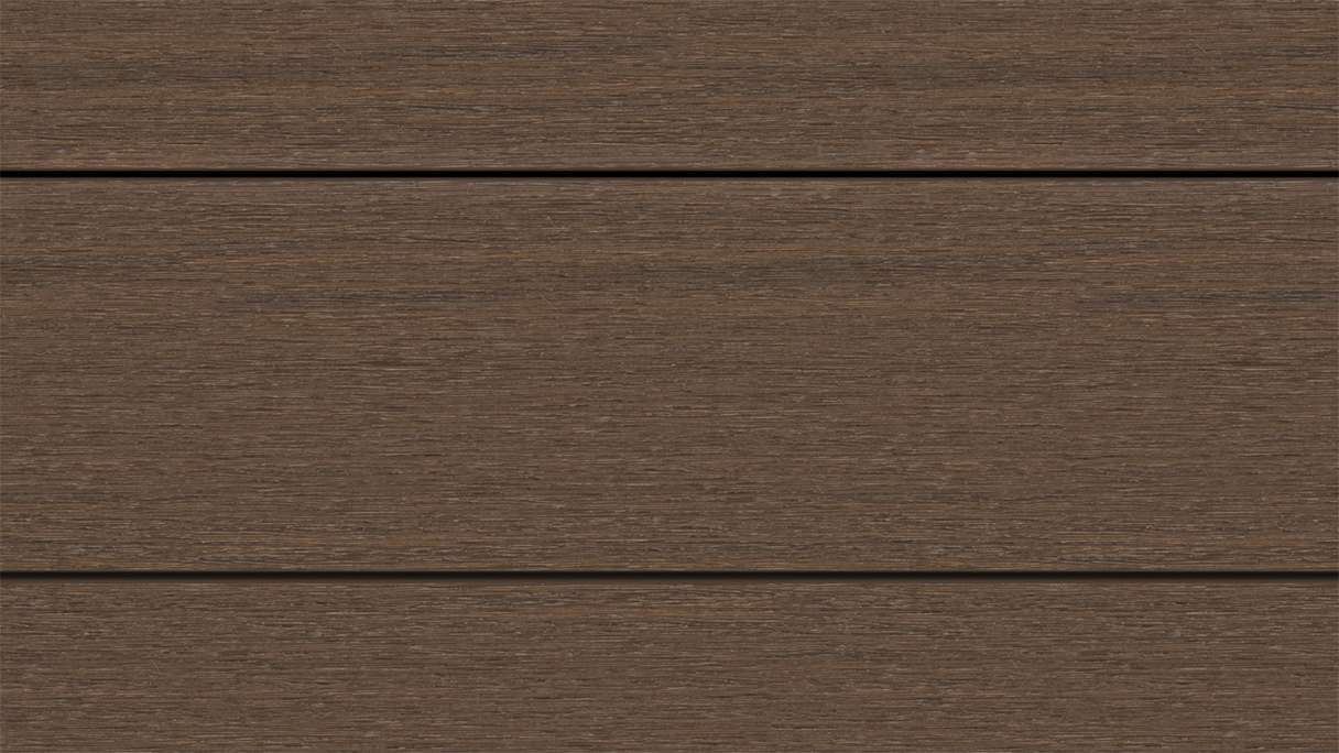 planeo WOODLine Nature - Lame de terrasse alvéolaire enrobée de WPC CoEx - Ipe brun 3m structuré/lisse brossé