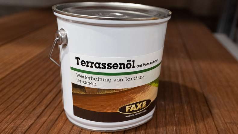 planeo huile pour terrasse à base d'eau avec protection UV pour les terrasses en bambou - 2,5 L