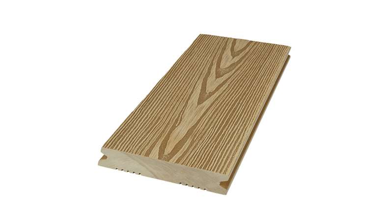Lame de terrasse Planeo SolidWood en WPC - Brun terre 4,20 m, style français / structure 3D
