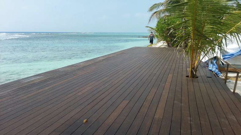 planeo terrasse bois - Bambou foncé lisse/rainuré