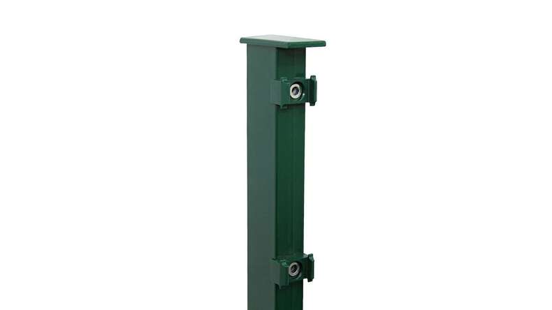 Poteau de clôture de type FB vert mousse pour clôture à double maille