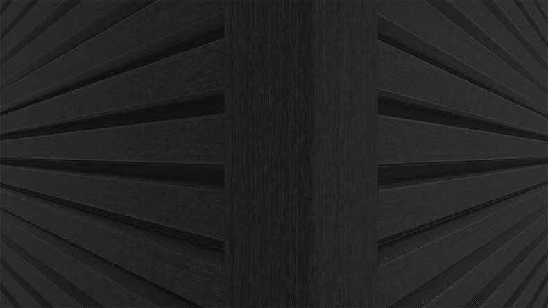 planeo LINEA - Profilé d'angle extérieur en aluminium CoEx noir 3000 x 66 x 66 mm