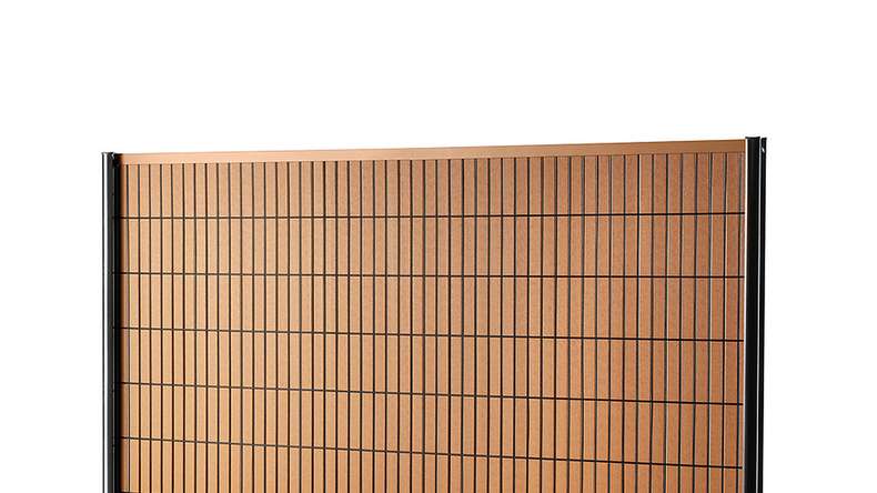planeo Kit de bandes WPC - brun L 250 x H 123 cm