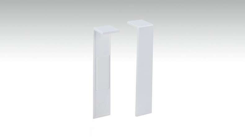 Pièce de raccord autocollante pour plinthe F100202M Modern White 18 x 80 mm