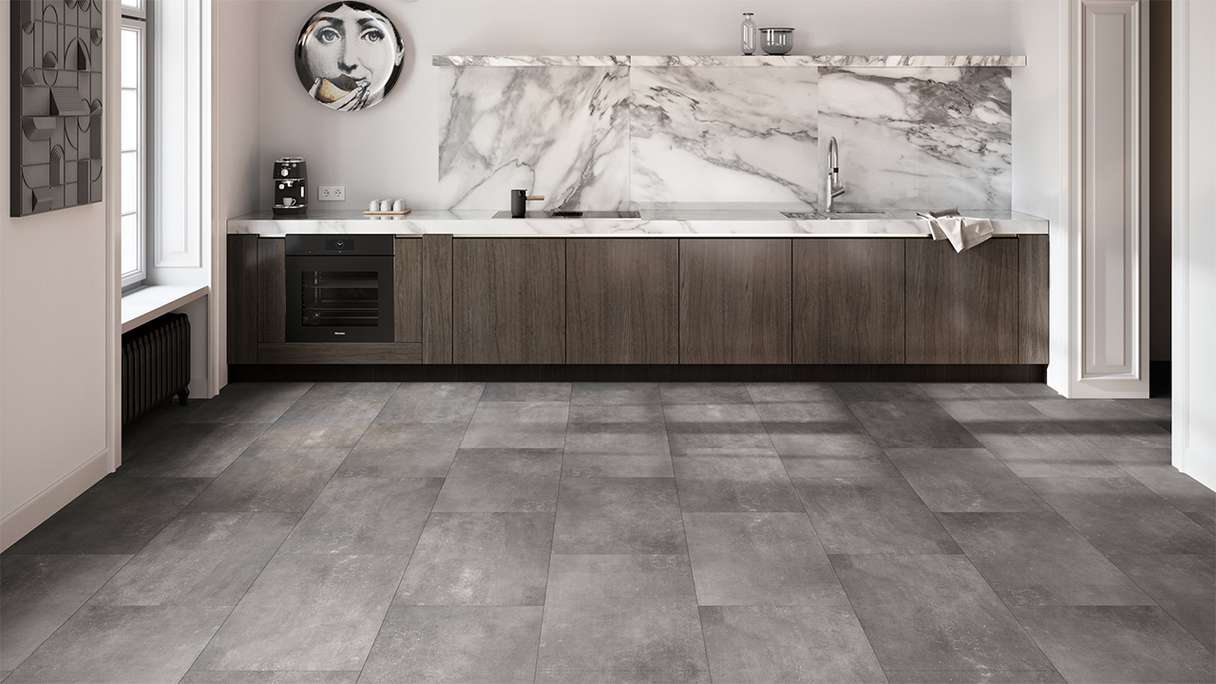 planeo Vinyle à clic rigide - Lunitra IXPE XL carreau ultra mat | Isolation phonique intégrée (MF-101103-IXPE)