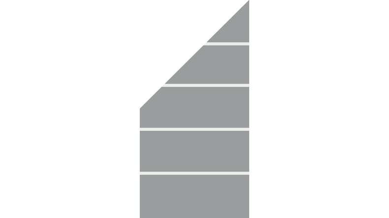 planeo Gardence Flair - Brise-vue en verre incliné 90 x 180 cm