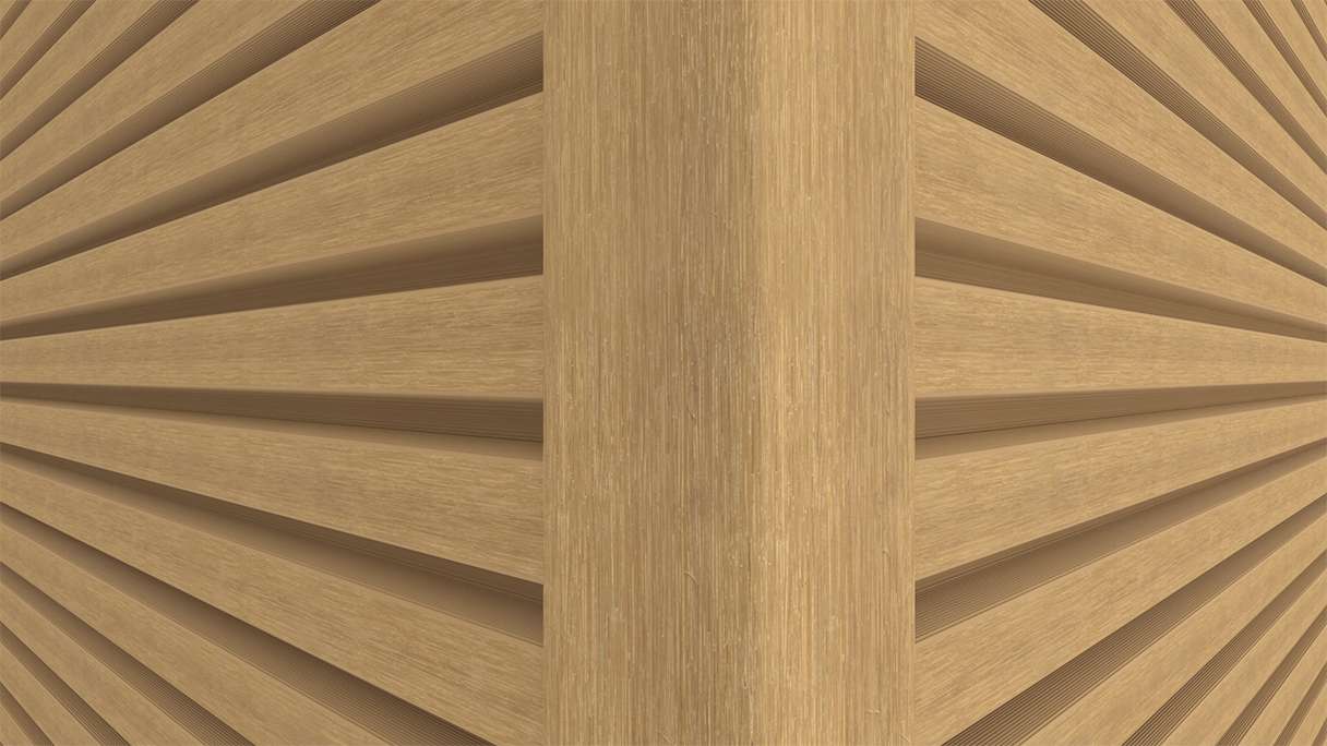 planeo LINEA Slim - Bardage de façade en WPC CoEx, couleur sable, 2900 x 215 mm