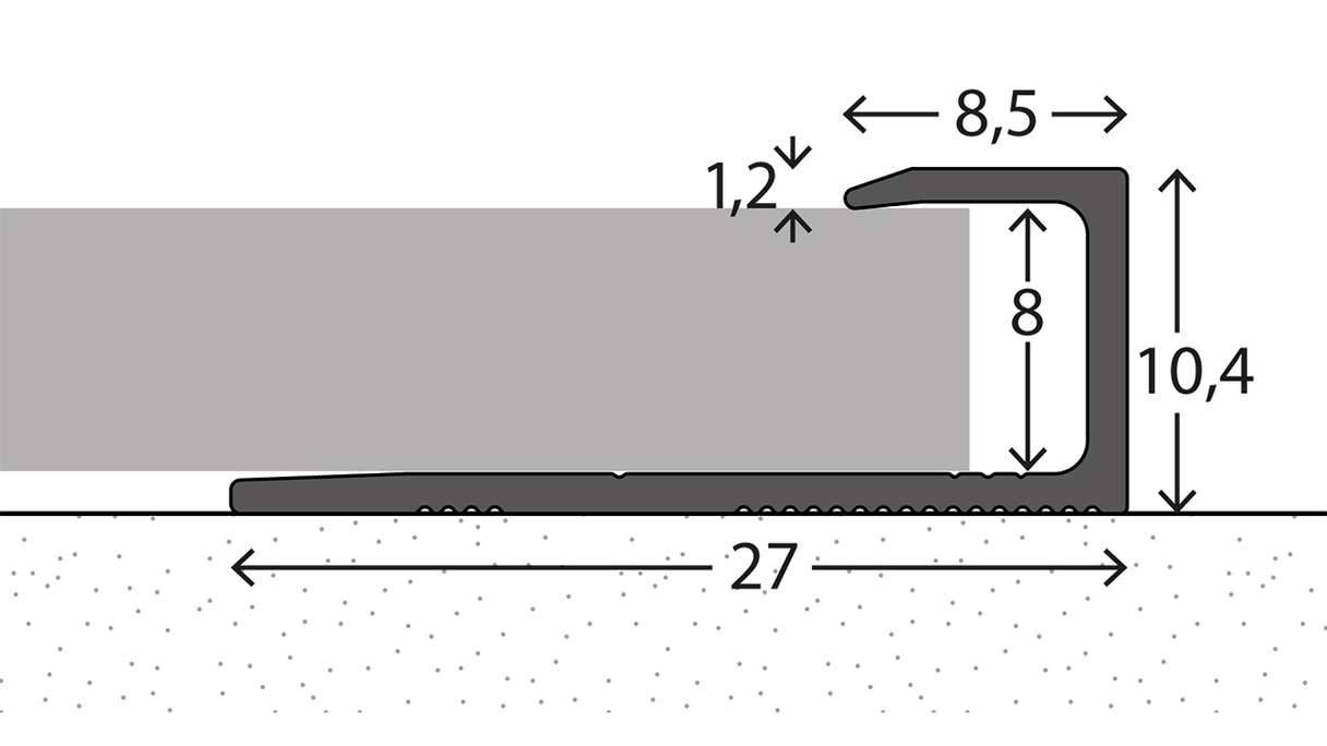planeo Profilé de finition 941 - 270 cm